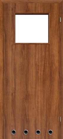 Usa interior NaturaHR - Walnut rosso - model 2 (cu guri de ventilatie)