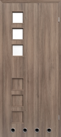 Usa interior Leda - Graphite ash - model 2 ( cu guri de ventilatie)